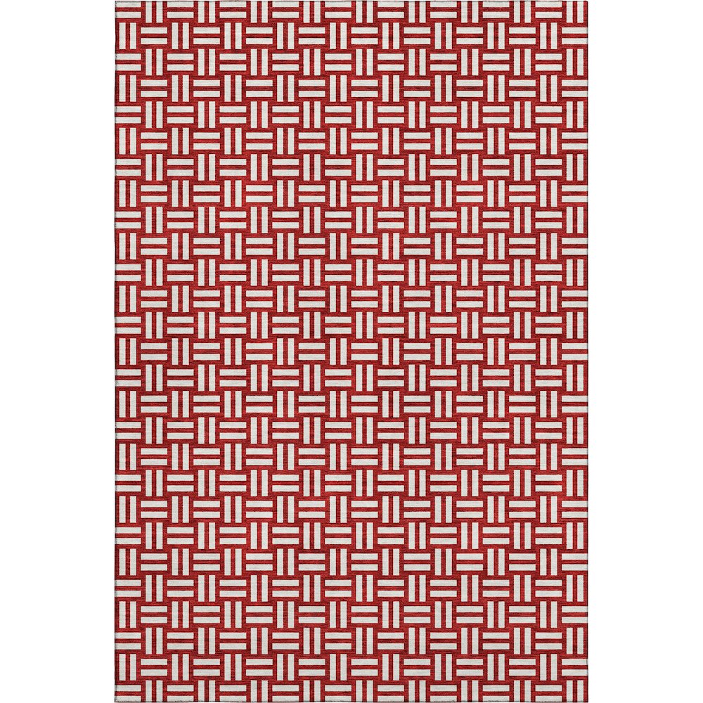 Premium Machine Washable Mayfield AMF925 Red 3' x 5' Rug. Picture 1