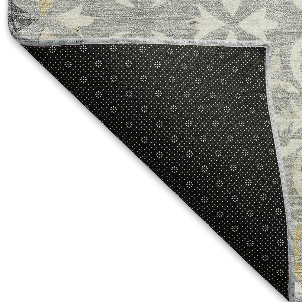 Premium Machine Washable Mayfield AMF930 Gray 2'3" x 7'6" Runner Rug. Picture 2