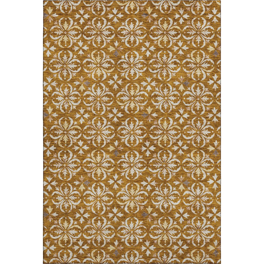 Premium Machine Washable Mayfield AMF930 Paprika 3' x 5' Rug. Picture 1