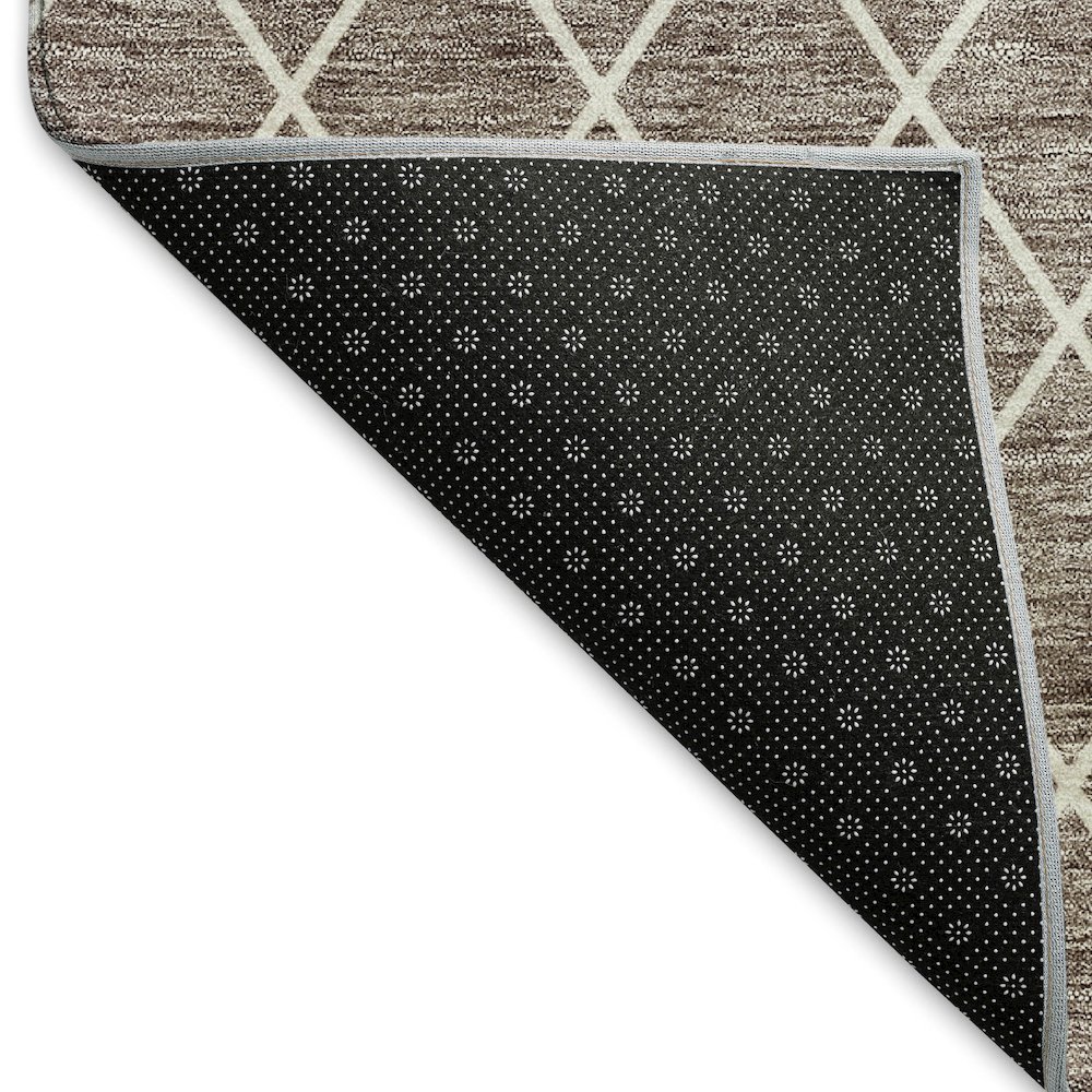 Premium Machine Washable Mayfield AMF932 Taupe 2'3" x 7'6" Runner Rug. Picture 2