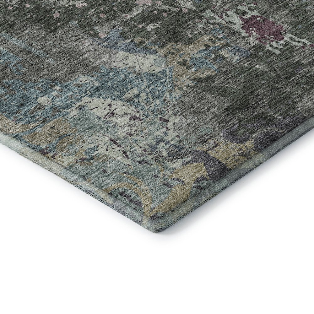 Premium Machine Washable Mayfield AMF936 Fern 2'3" x 7'6" Runner Rug. Picture 3