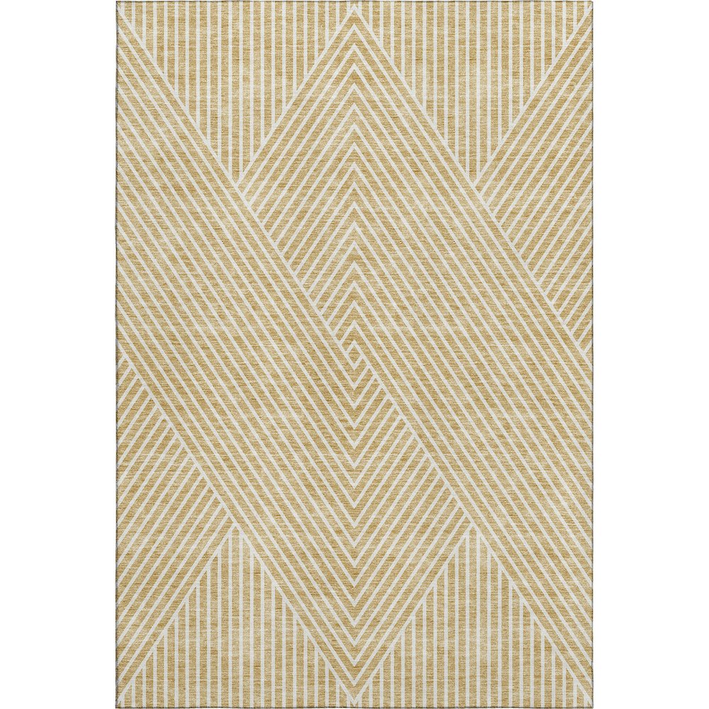 Premium Machine Washable Mayfield AMF937 Gold 3' x 5' Rug. Picture 1
