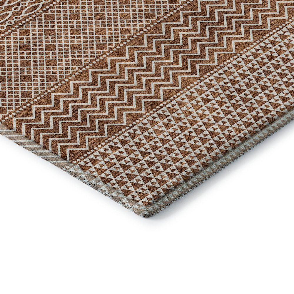 Premium Machine Washable Mayfield AMF939 Paprika 2'3" x 7'6" Runner Rug. Picture 3