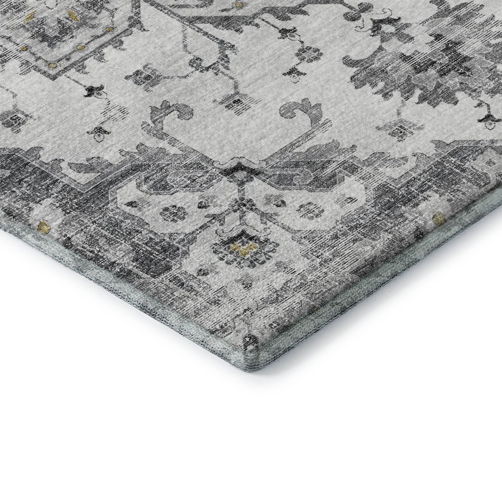 Premium Machine Washable Mayfield  Fog 2'3" x 7'6" Runner Rug. Picture 3