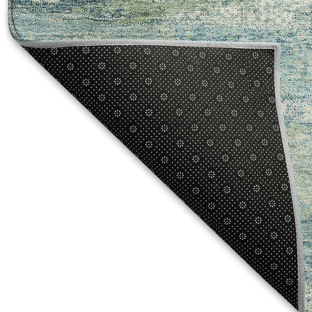 Premium Machine Washable Mayfield AMF942 Aloe 2'3" x 7'6" Runner Rug. Picture 2