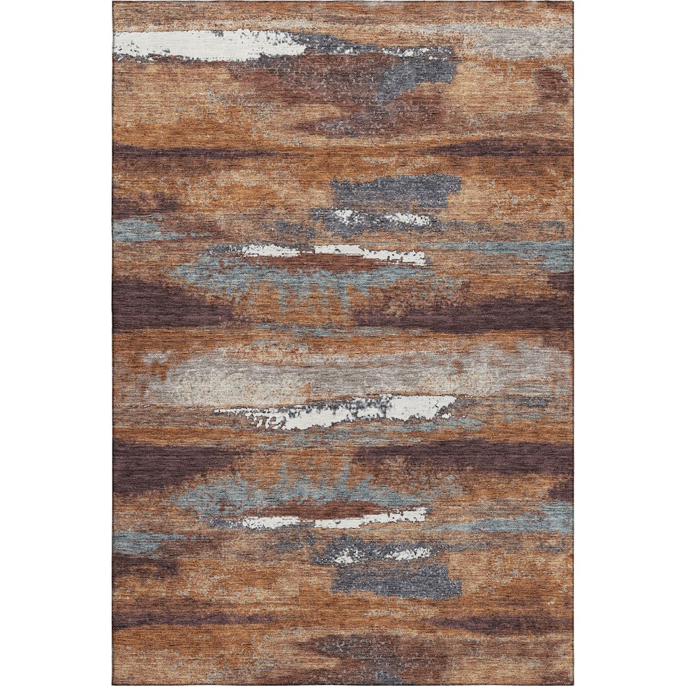Premium Machine Washable Mayfield AMF942 Copper 3' x 5' Rug. Picture 1