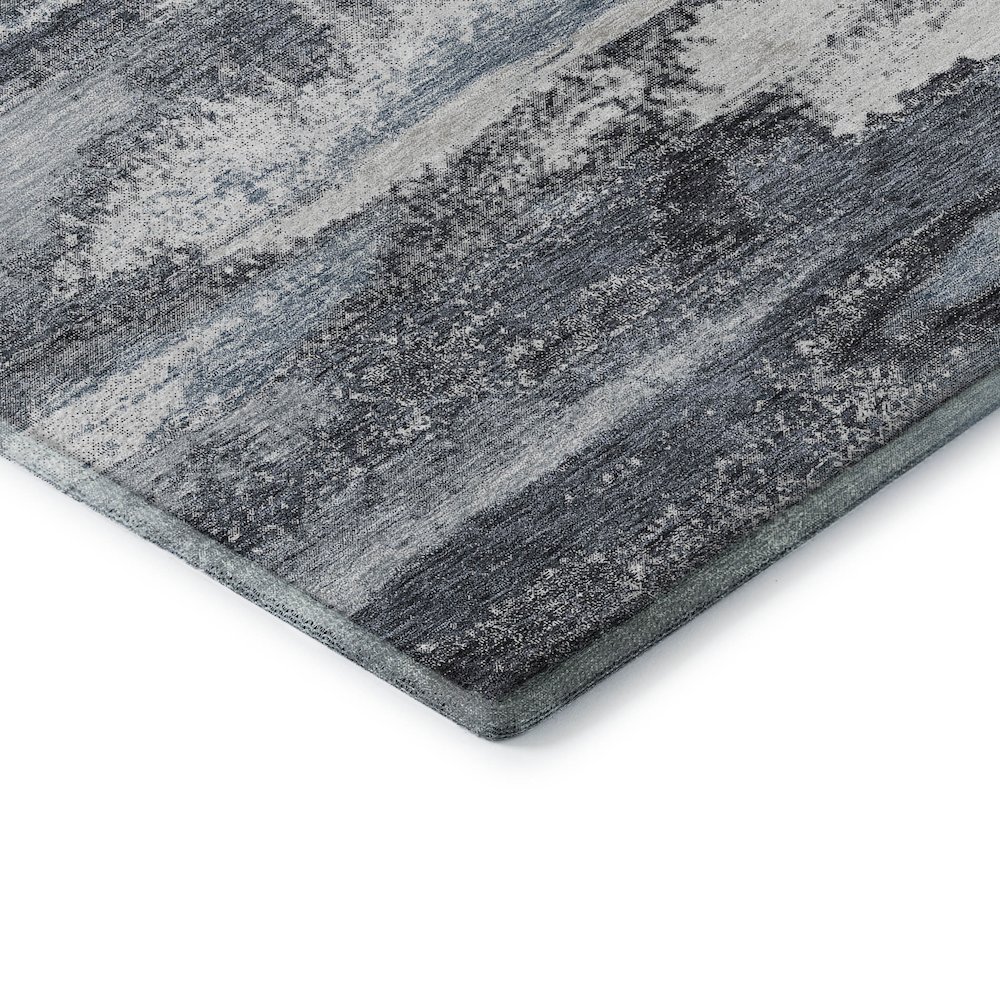 Premium Machine Washable Mayfield AMF942 Gray 2'3" x 7'6" Runner Rug. Picture 3