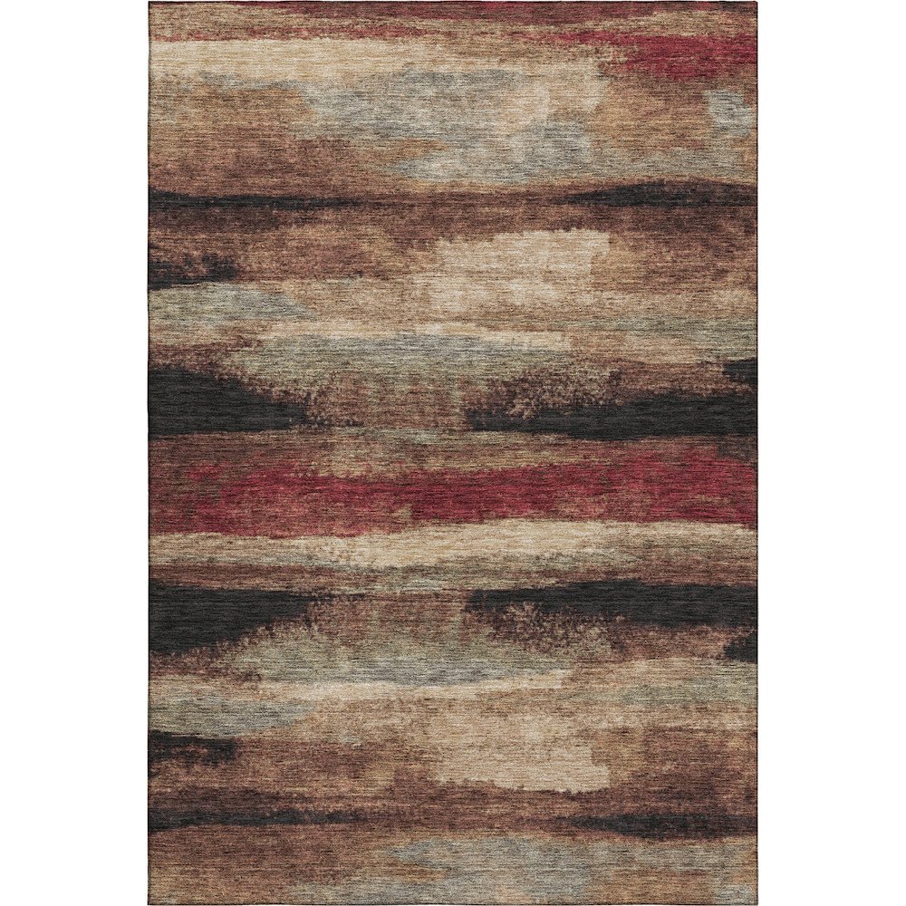 Premium Machine Washable Mayfield AMF942 Mocha 3' x 5' Rug. Picture 1