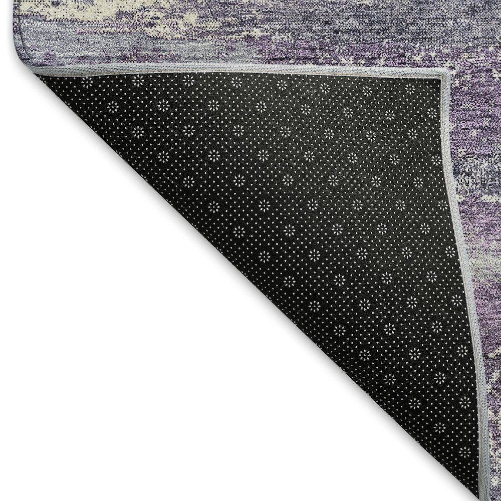 Premium Machine Washable Mayfield AMF942 Purple 2'3" x 7'6" Runner Rug. Picture 2