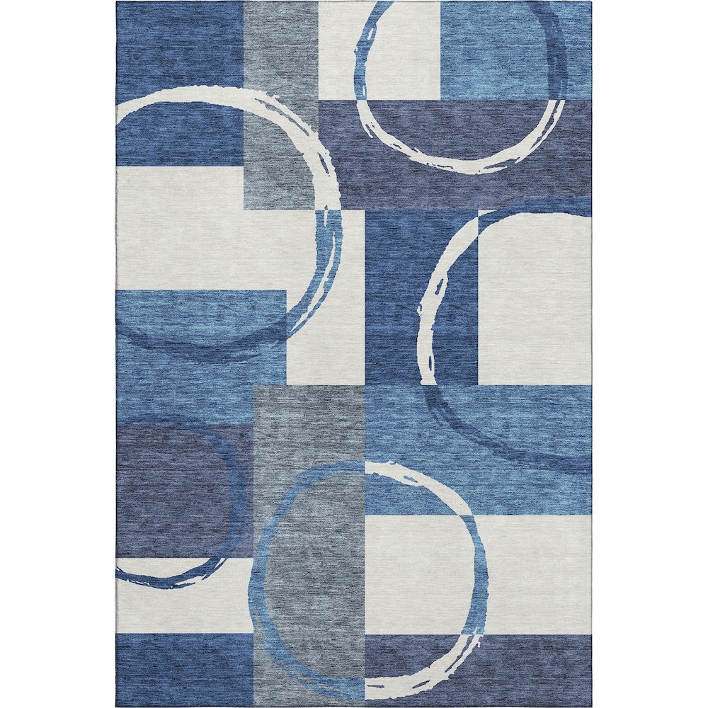 Premium Machine Washable Mayfield AMF943 Blue 3' x 5' Rug. Picture 1
