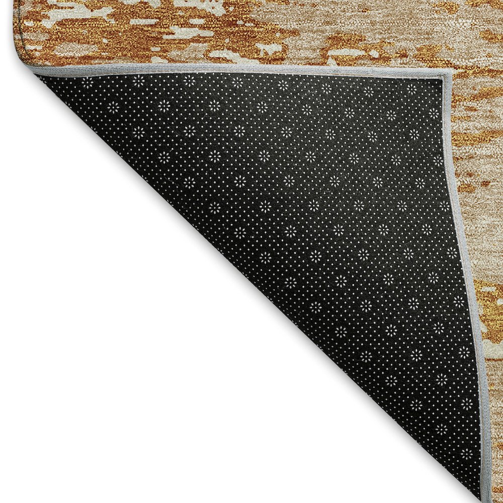 Premium Machine Washable Mayfield AMF946 Copper 2'3" x 7'6" Runner Rug. Picture 2