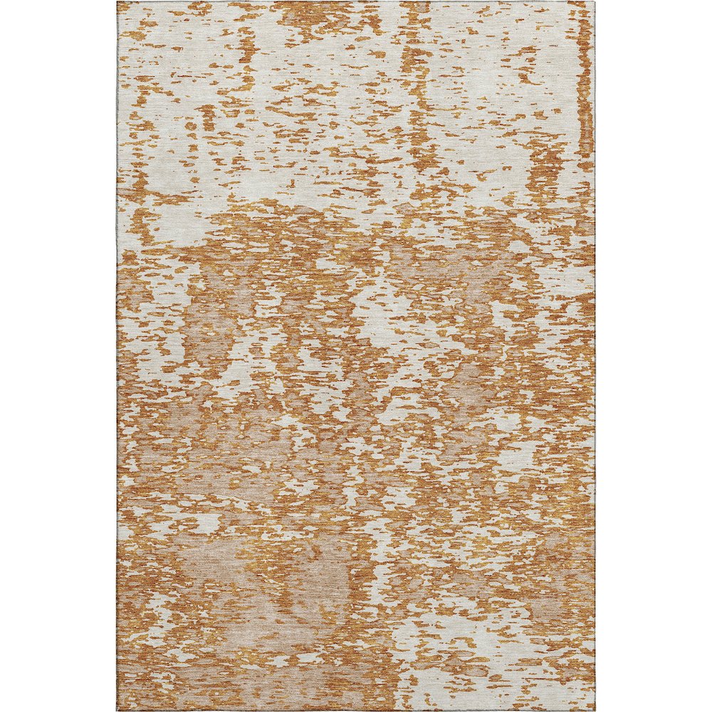 Premium Machine Washable Mayfield AMF946 Copper 3' x 5' Rug. Picture 1