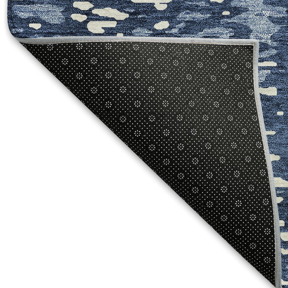 Premium Machine Washable Mayfield AMF949 Denim 2'3" x 7'6" Runner Rug. Picture 2