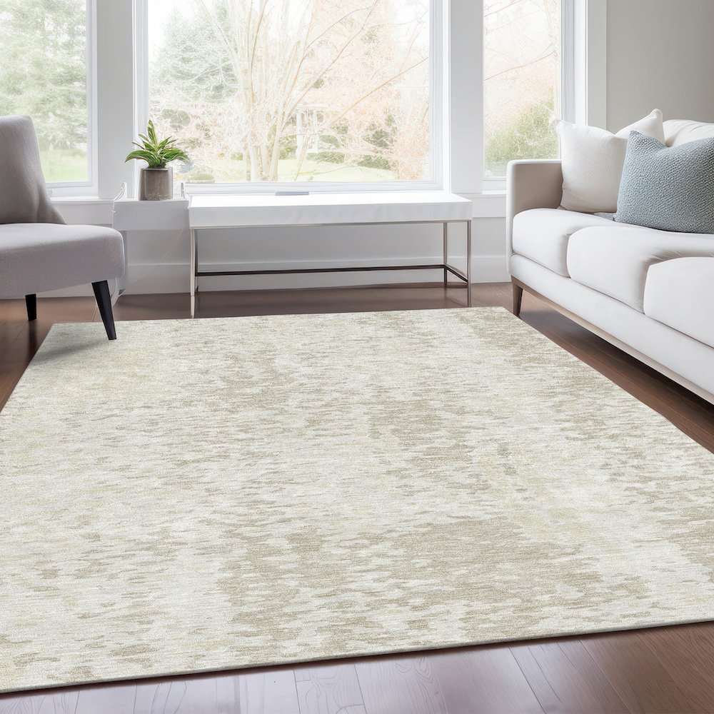 Premium Machine Washable Mayfield AMF949 Ivory 3' x 5' Rug. Picture 6