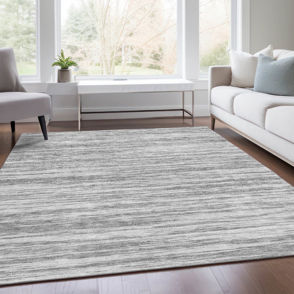 Premium Machine Washable Mayfield AMF951 Gray 3' x 5' Rug. Picture 6