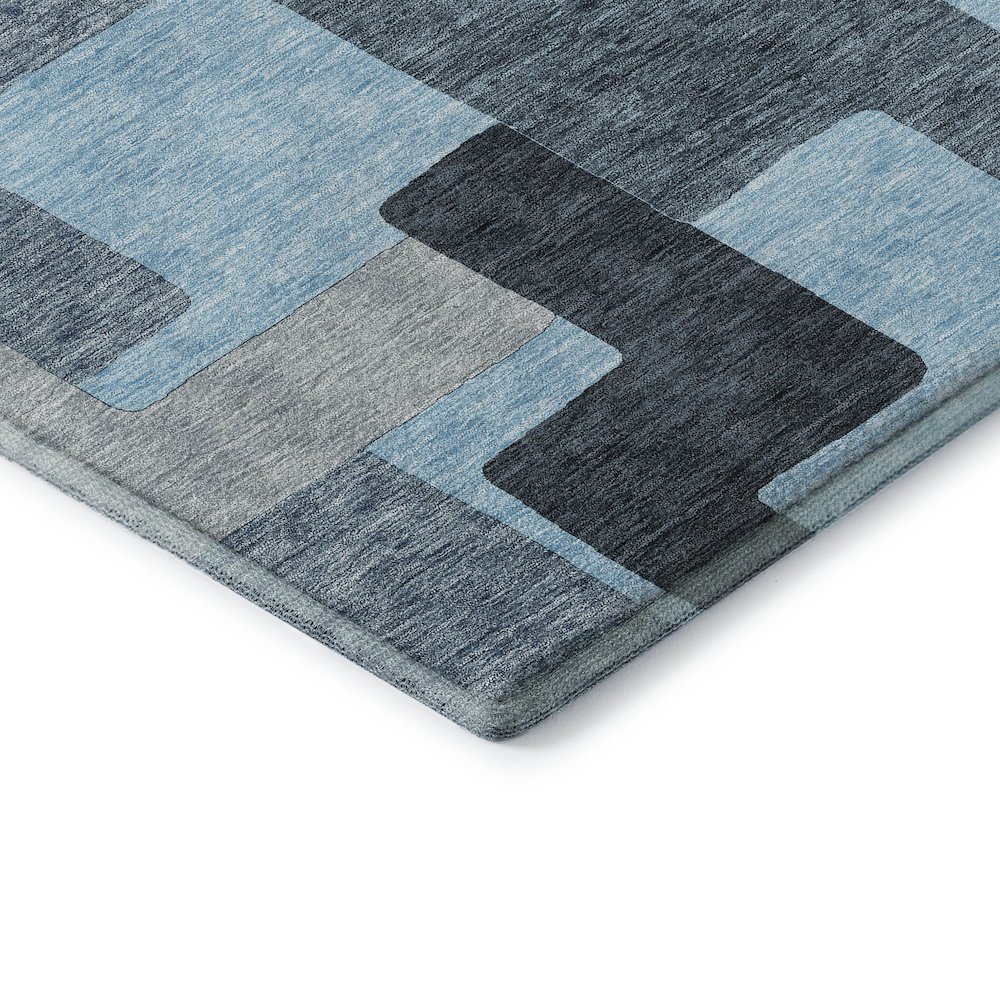 Premium Machine Washable Mayfield AMF955 Sky 2'3" x 7'6" Runner Rug. Picture 3