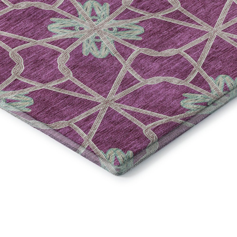 Premium Machine Washable Mayfield AMF958 Blush 2'3" x 7'6" Runner Rug. Picture 3