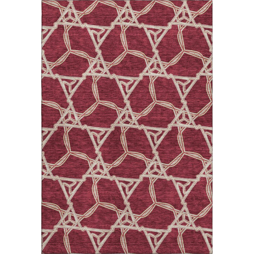 Premium Machine Washable Mayfield AMF959 Burgundy 3' x 5' Rug. Picture 1