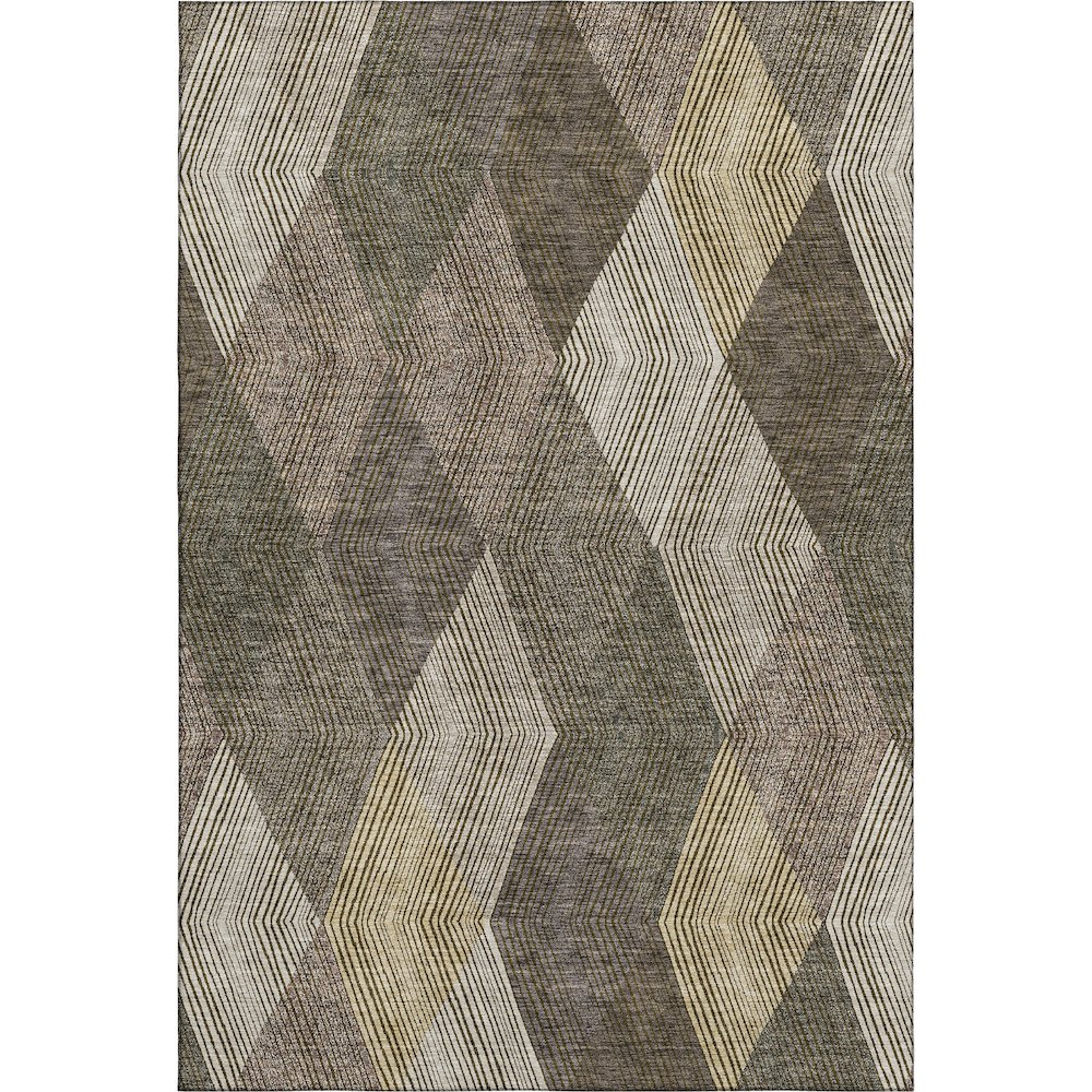 Premium Machine Washable Mayfield AMF962 Brown 3' x 5' Rug. Picture 1