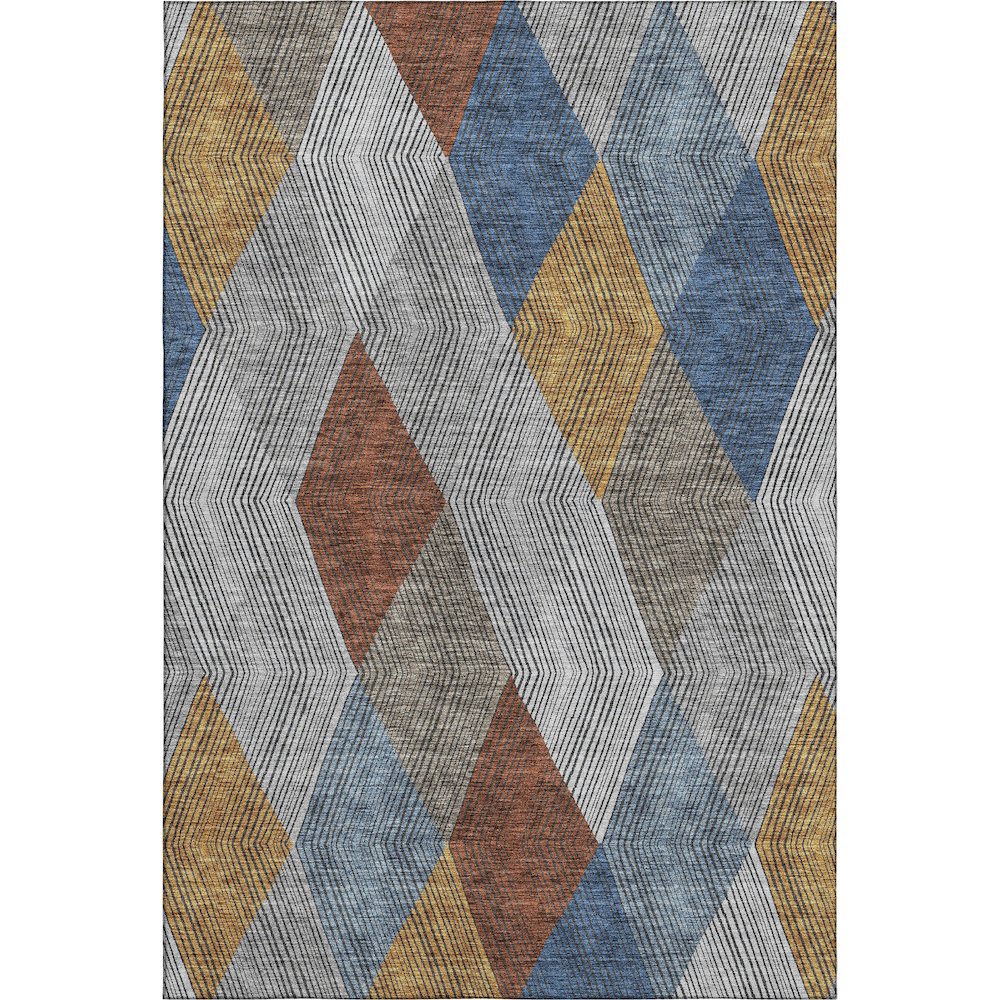 Premium Machine Washable Mayfield AMF962 Gray 3' x 5' Rug. Picture 1