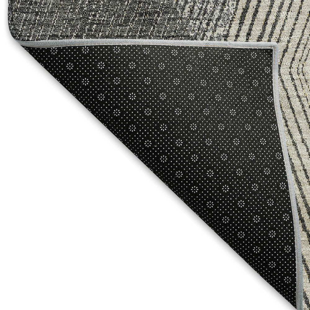 Premium Machine Washable Mayfield AMF962 Pewter 2'3" x 7'6" Runner Rug. Picture 2