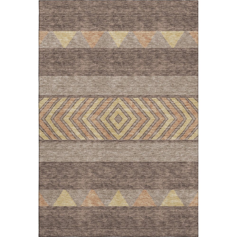 Premium Machine Washable Mayfield AMF965 Brown 3' x 5' Rug. Picture 1