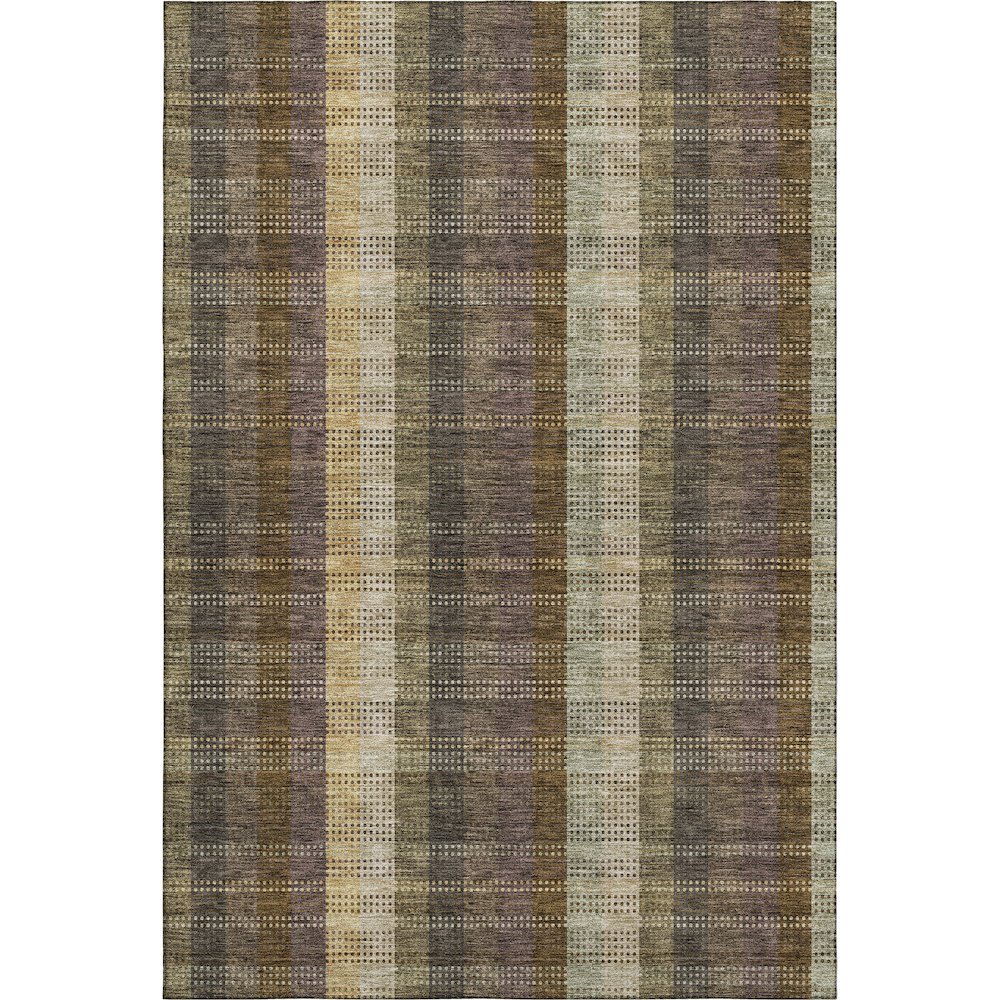 Premium Machine Washable Mayfield AMF966 Brown 3' x 5' Rug. Picture 1