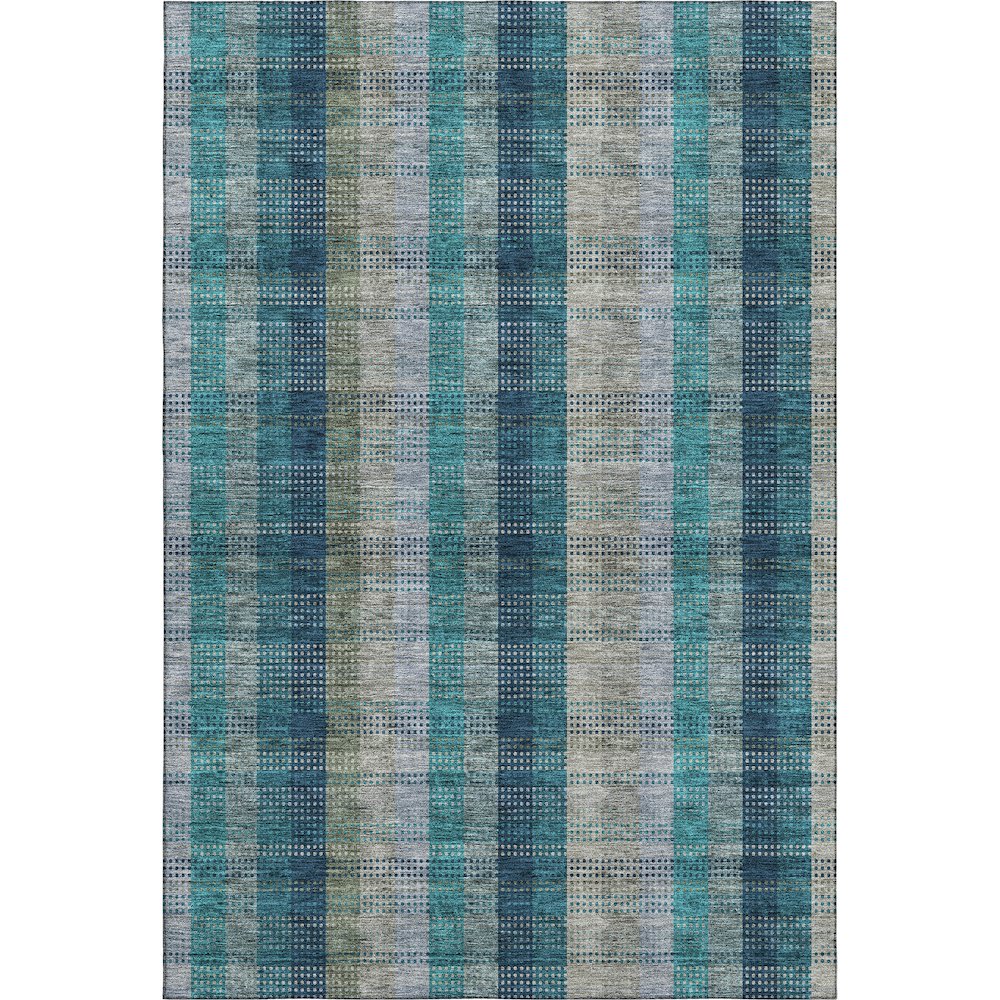 Premium Machine Washable Mayfield AMF966 Teal 3' x 5' Rug. Picture 1
