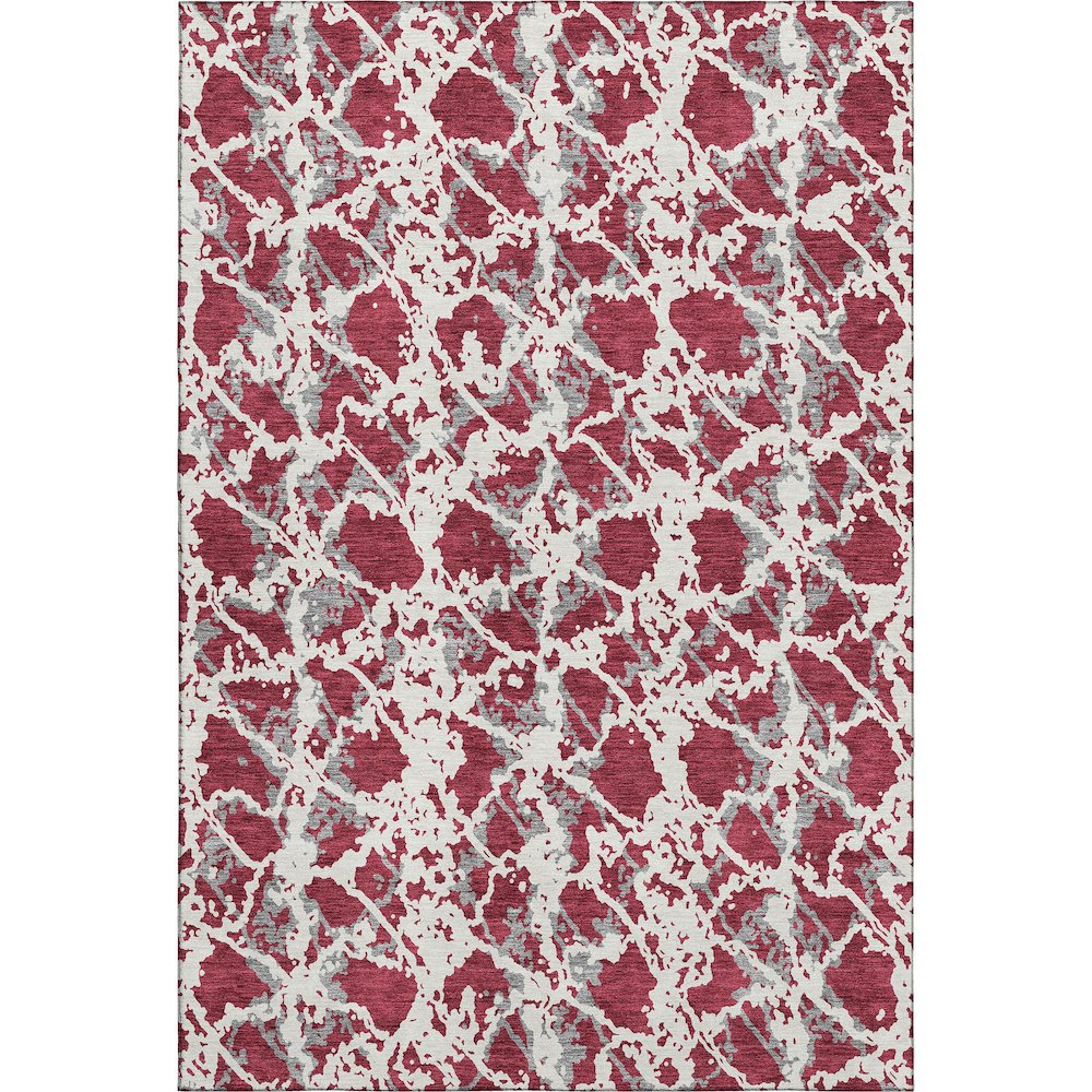 Premium Machine Washable Mayfield AMF969 Burgundy 3' x 5' Rug. Picture 1