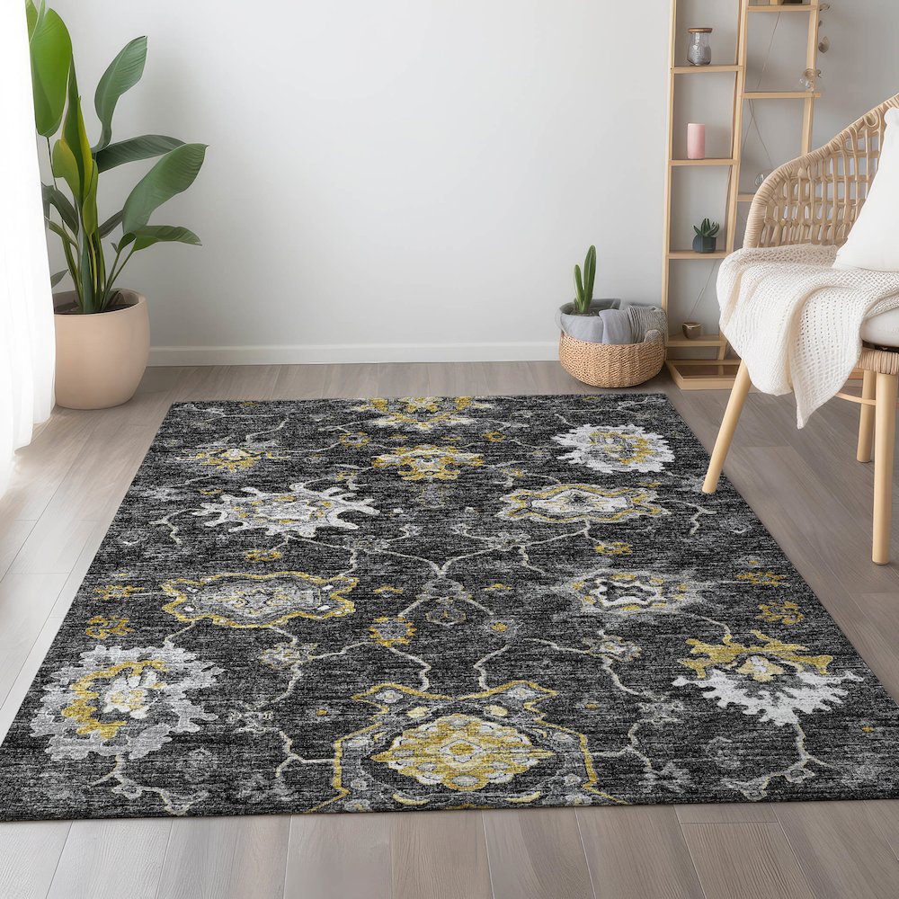 Premium Machine Washable Mayfield  Shadow 3' x 5' Rug. Picture 5