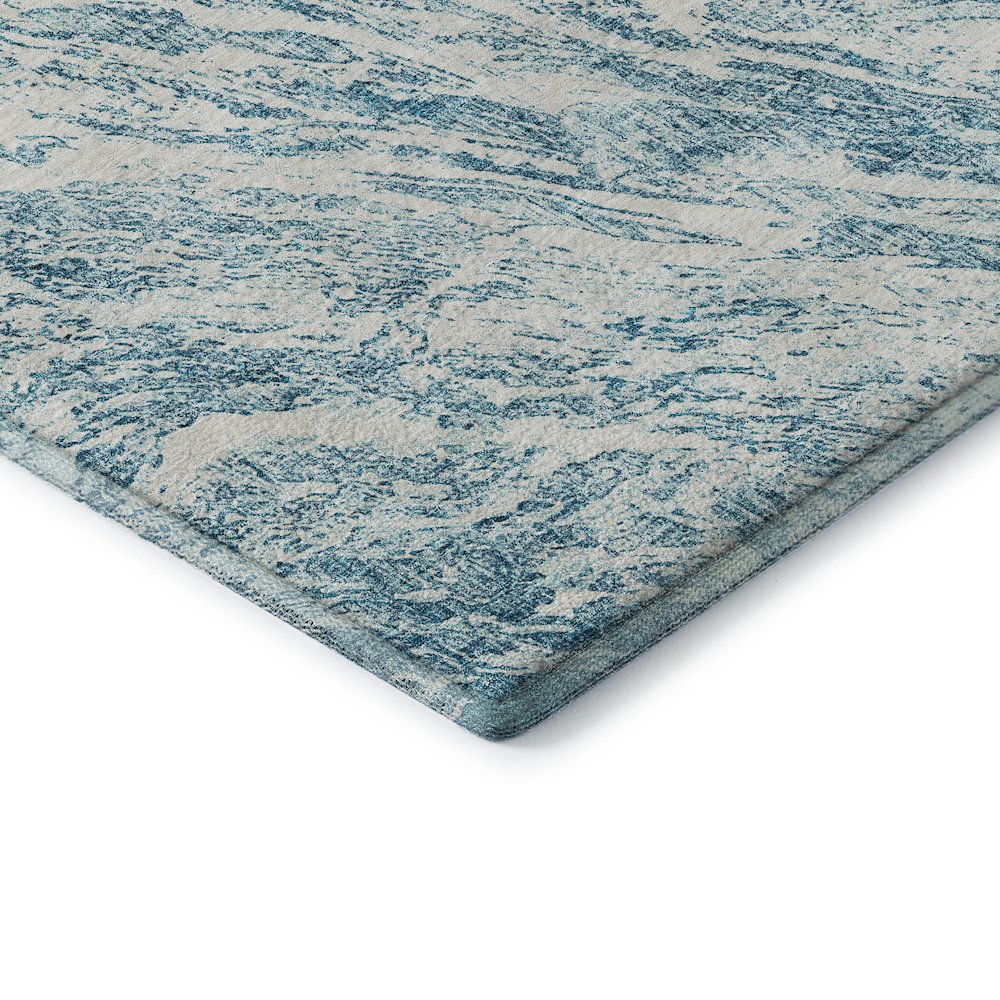 Premium Machine Washable Mayfield AMF971 Teal 2'3" x 7'6" Runner Rug. Picture 3
