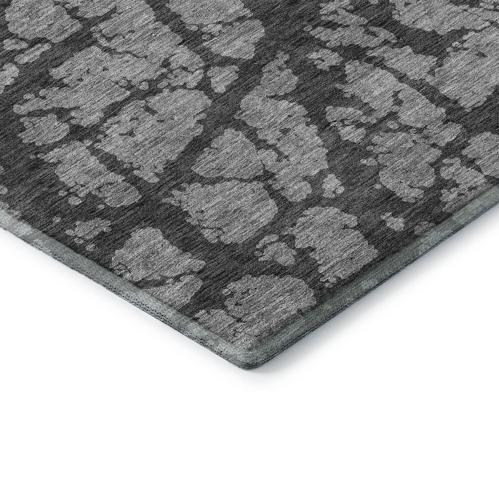 Premium Machine Washable Mayfield AMF972 Gray 2'3" x 7'6" Runner Rug. Picture 3