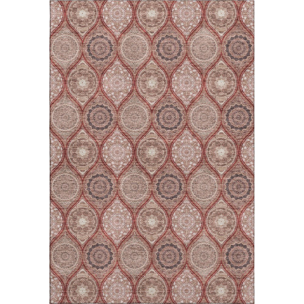 Premium Machine Washable Mayfield AMF976 Paprika 3' x 5' Rug. Picture 1