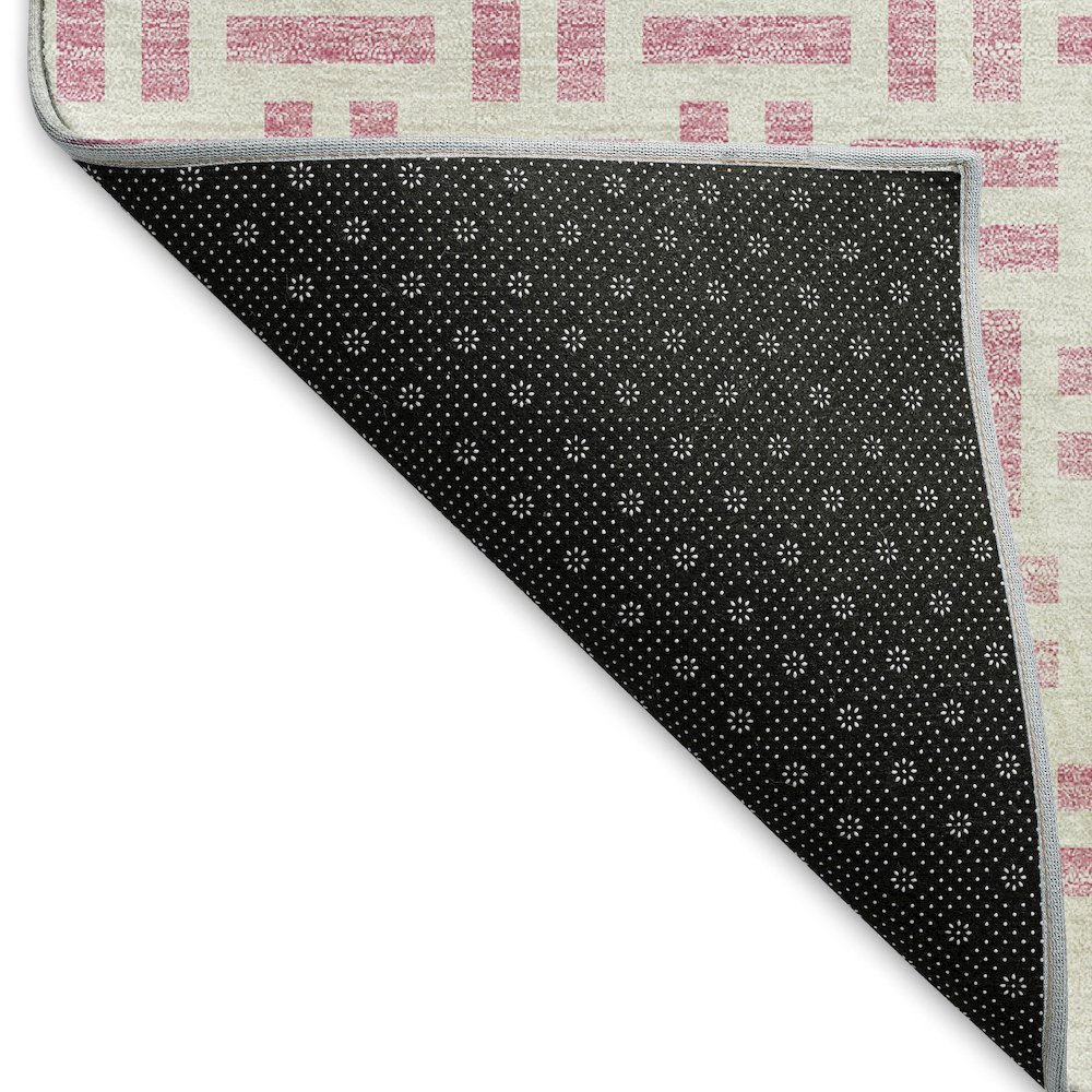Premium Machine Washable Mayfield AMF978 Pink 2'3" x 7'6" Runner Rug. Picture 2