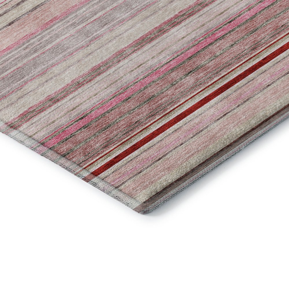 Premium Machine Washable Mayfield AMF979 Pink 2'3" x 7'6" Runner Rug. Picture 3