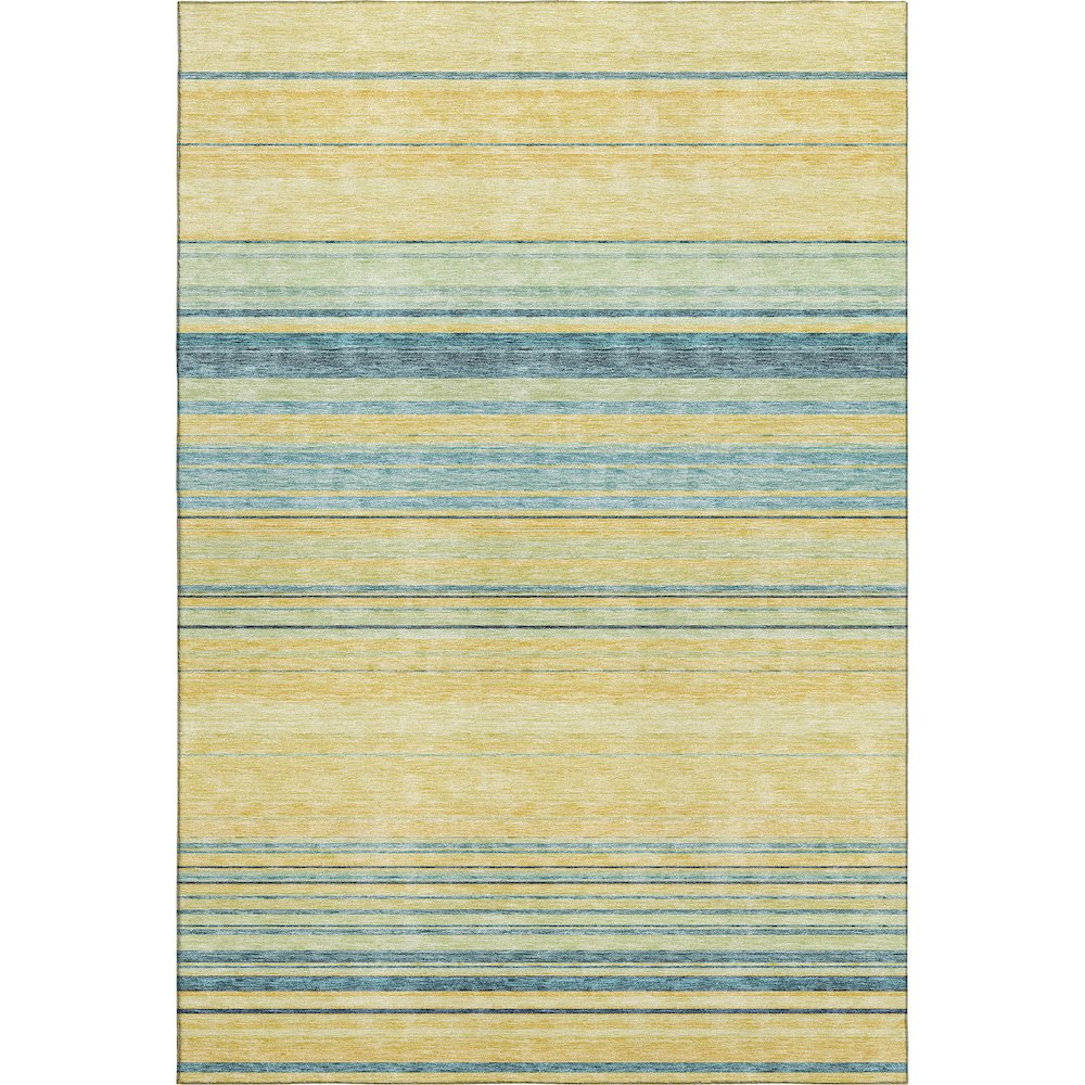 Premium Machine Washable Mayfield AMF979 Yellow 3' x 5' Rug. Picture 1