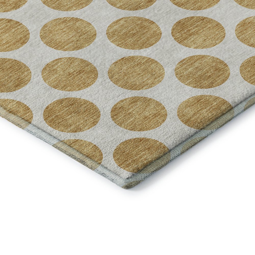 Premium Machine Washable Mayfield AMF980 Gold 2'3" x 7'6" Runner Rug. Picture 3