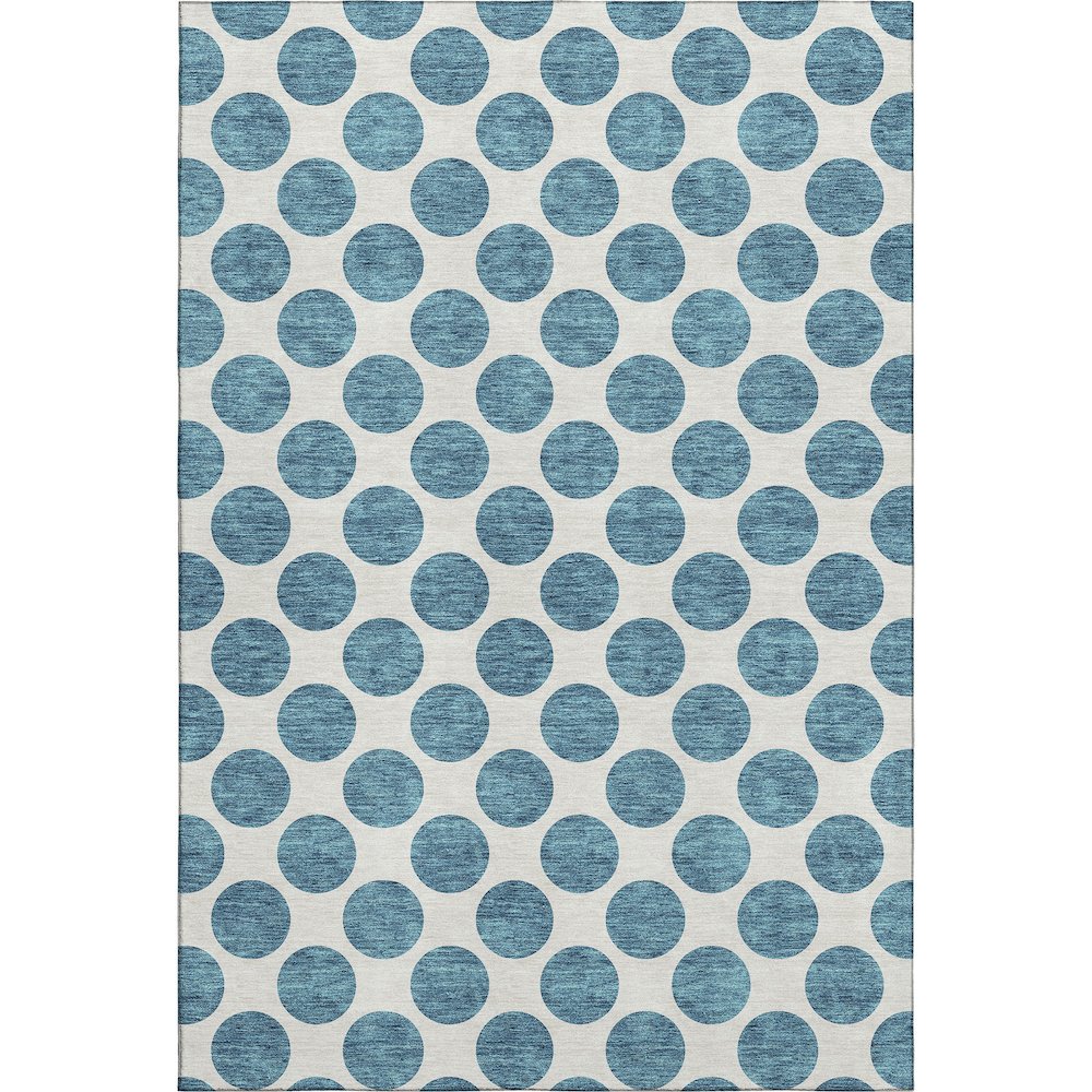 Premium Machine Washable Mayfield AMF980 Teal 3' x 5' Rug. Picture 1