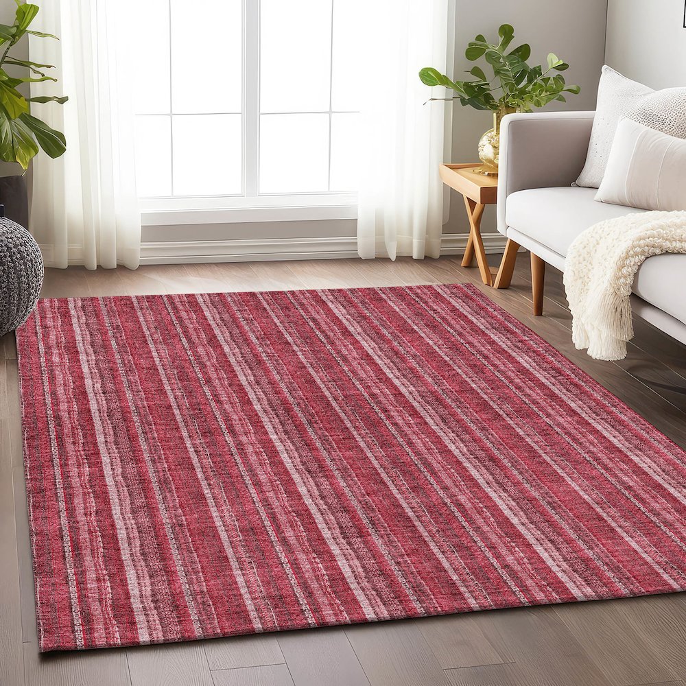 Premium Machine Washable Mayfield AMF982 Pink 3' x 5' Rug. Picture 5