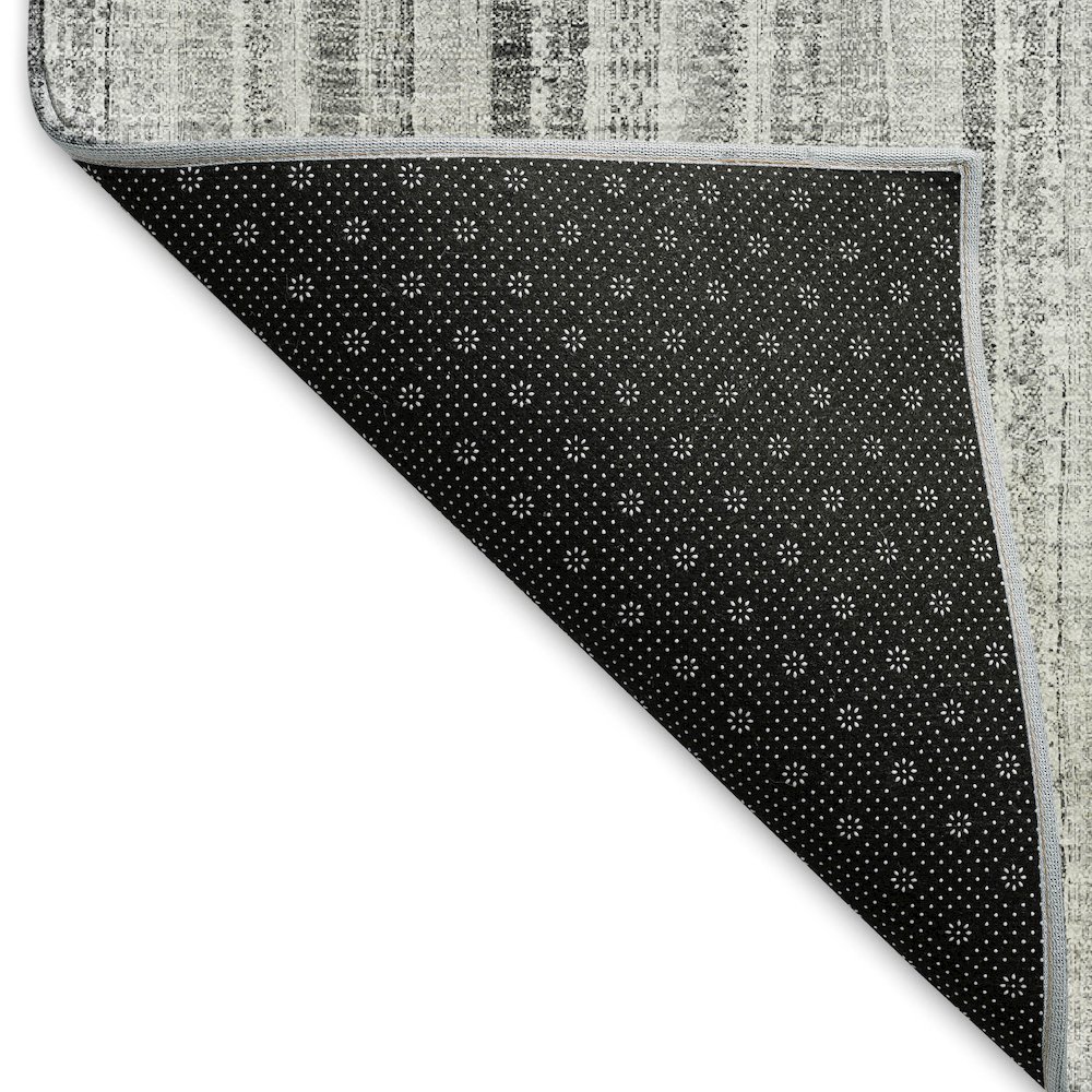 Premium Machine Washable Mayfield AMF982 Silver 2'3" x 7'6" Runner Rug. Picture 2
