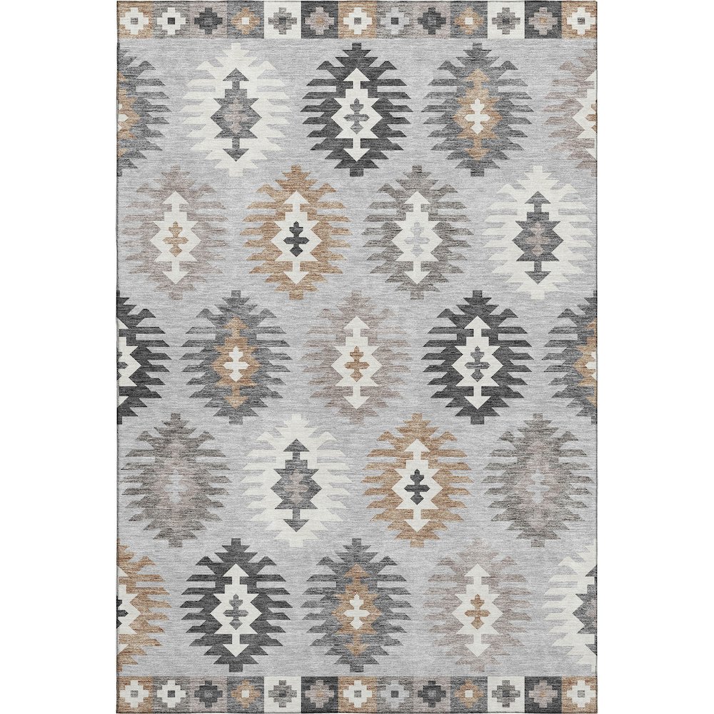 Premium Machine Washable Mayfield AMF983 Silver 3' x 5' Rug. Picture 1