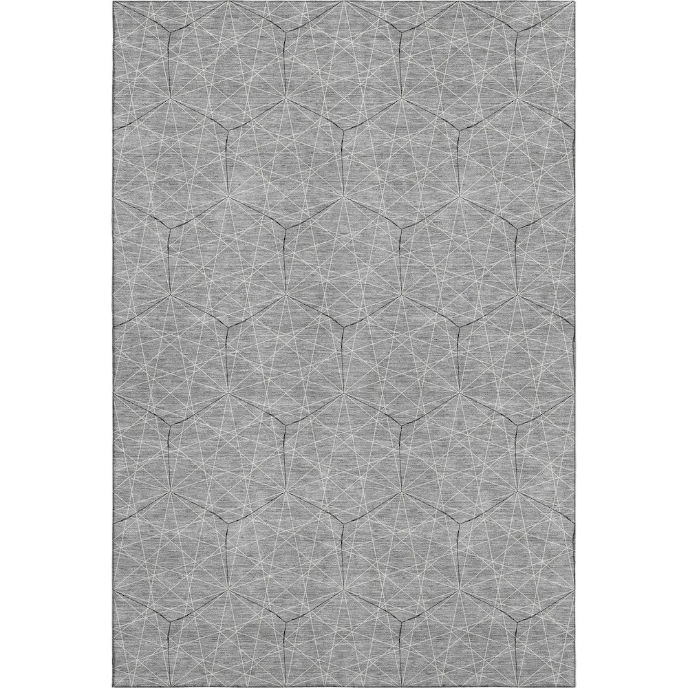 Premium Machine Washable Mayfield AMF987 Gray 3' x 5' Rug. Picture 1