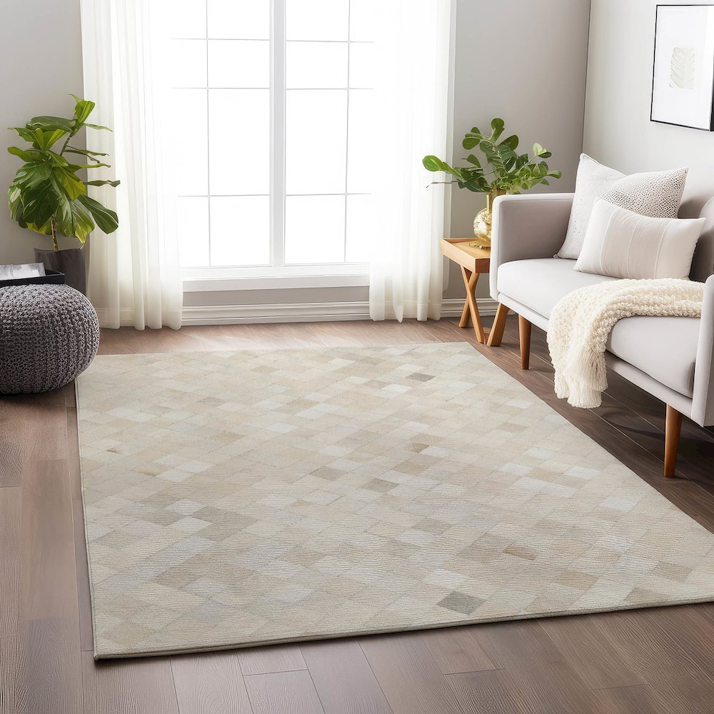 Premium Machine Washable Mayfield  Ivory 3' x 5' Rug. Picture 5