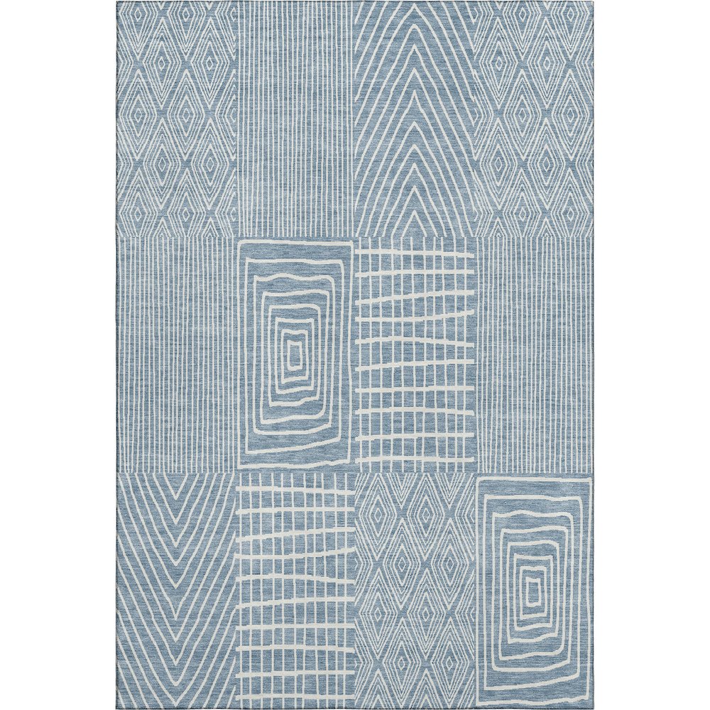 Premium Machine Washable Mayfield AMF990 Denim 3' x 5' Rug. Picture 1