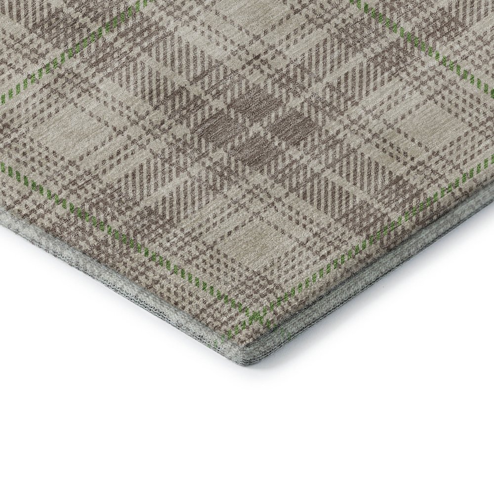 Premium Machine Washable Mayfield AMF993 Beige 2'3" x 7'6" Runner Rug. Picture 3