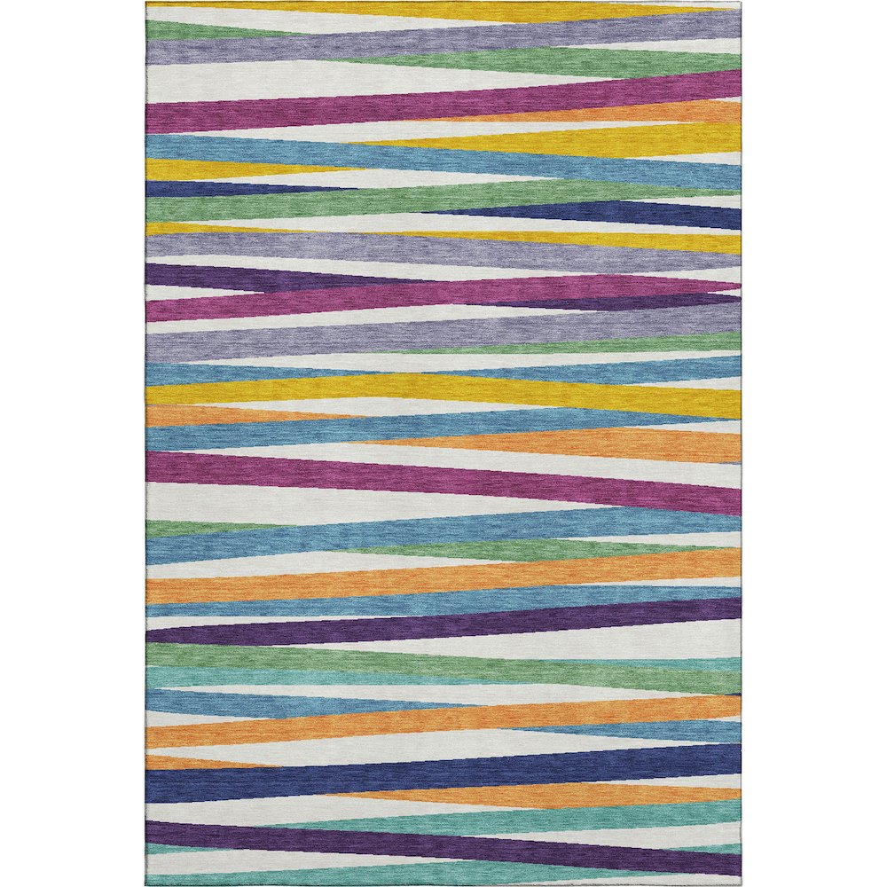 Premium Machine Washable Mayfield AMF997 White 3' x 5' Rug. Picture 1