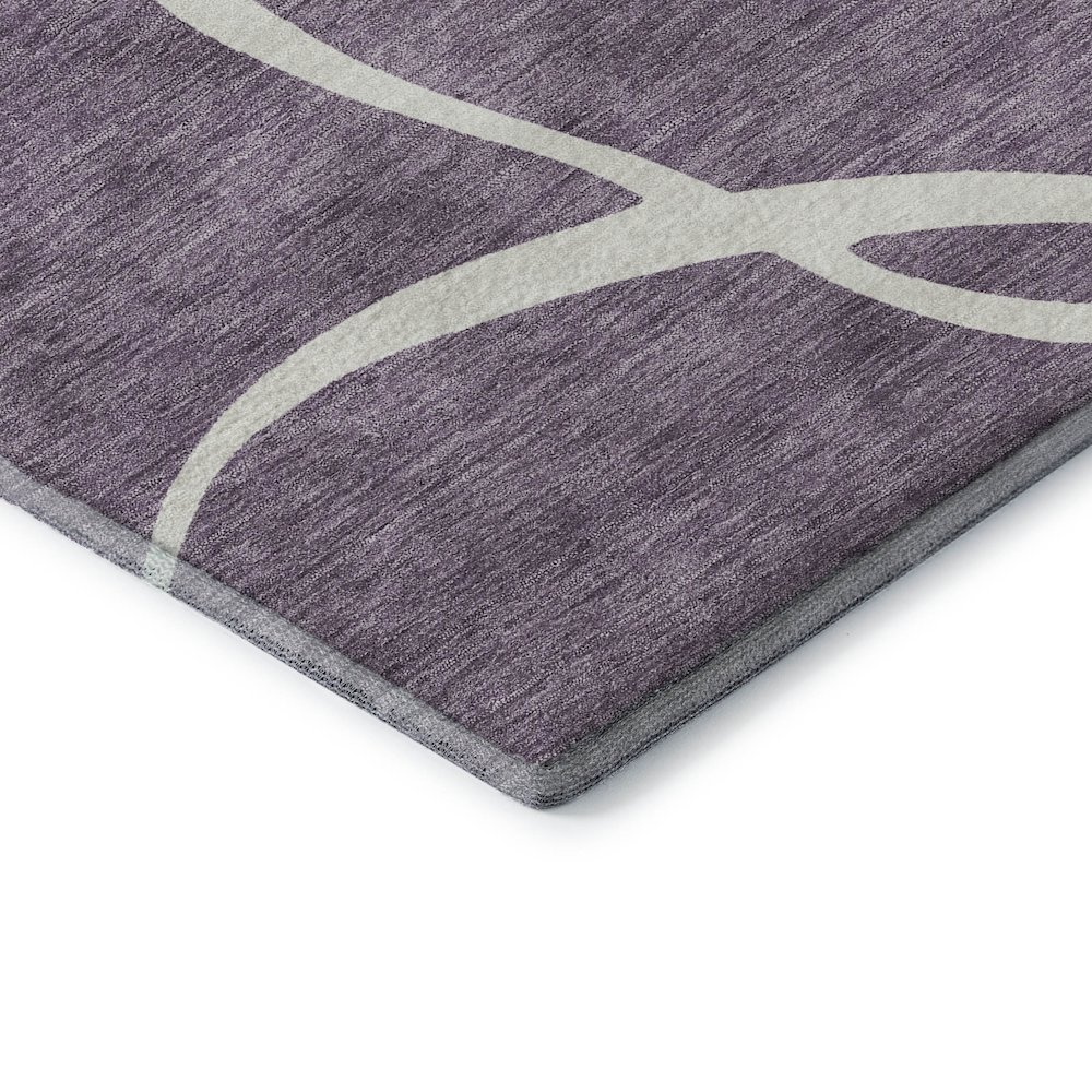 Premium Machine Washable Mayfield AMF999 Purple 2'3" x 7'6" Runner Rug. Picture 3