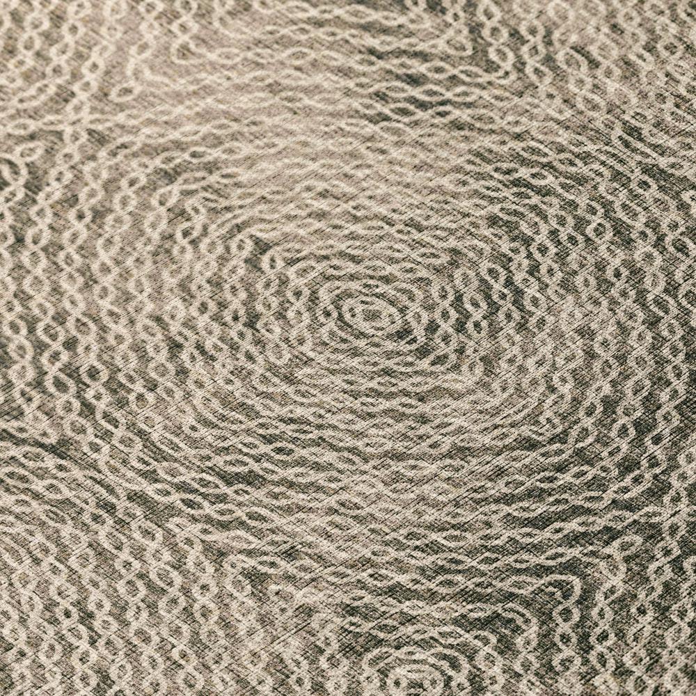 Bravado Mocha Transitional Geometric 2'3" x 7'6" Runner Rug Mocha ABV33. Picture 5