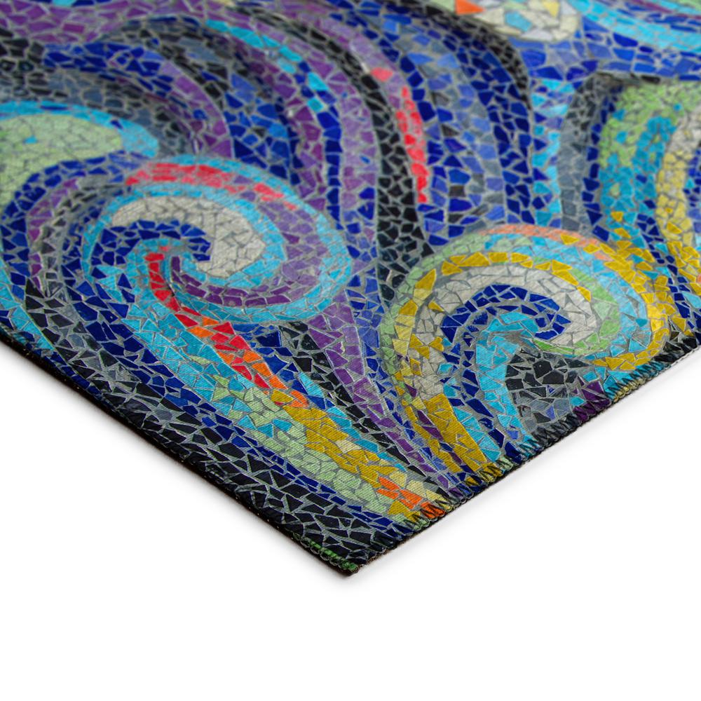 Indoor/Outdoor Surfside ASR44 Ocean Washable 1'8" x 2'6" Rug. Picture 4