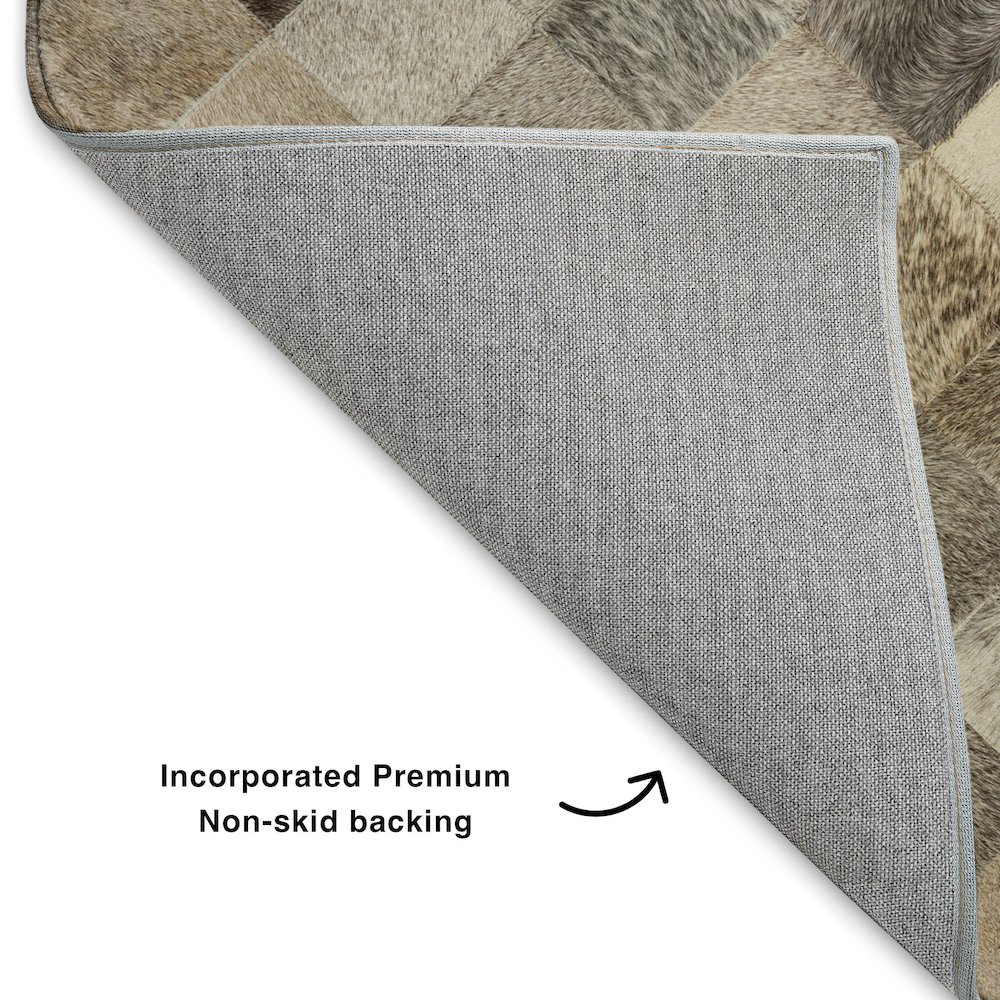 Luxury Washable Indoor/Outdoor Bozeman Gray 2'3" x 7'6" Runner Rug. Picture 4